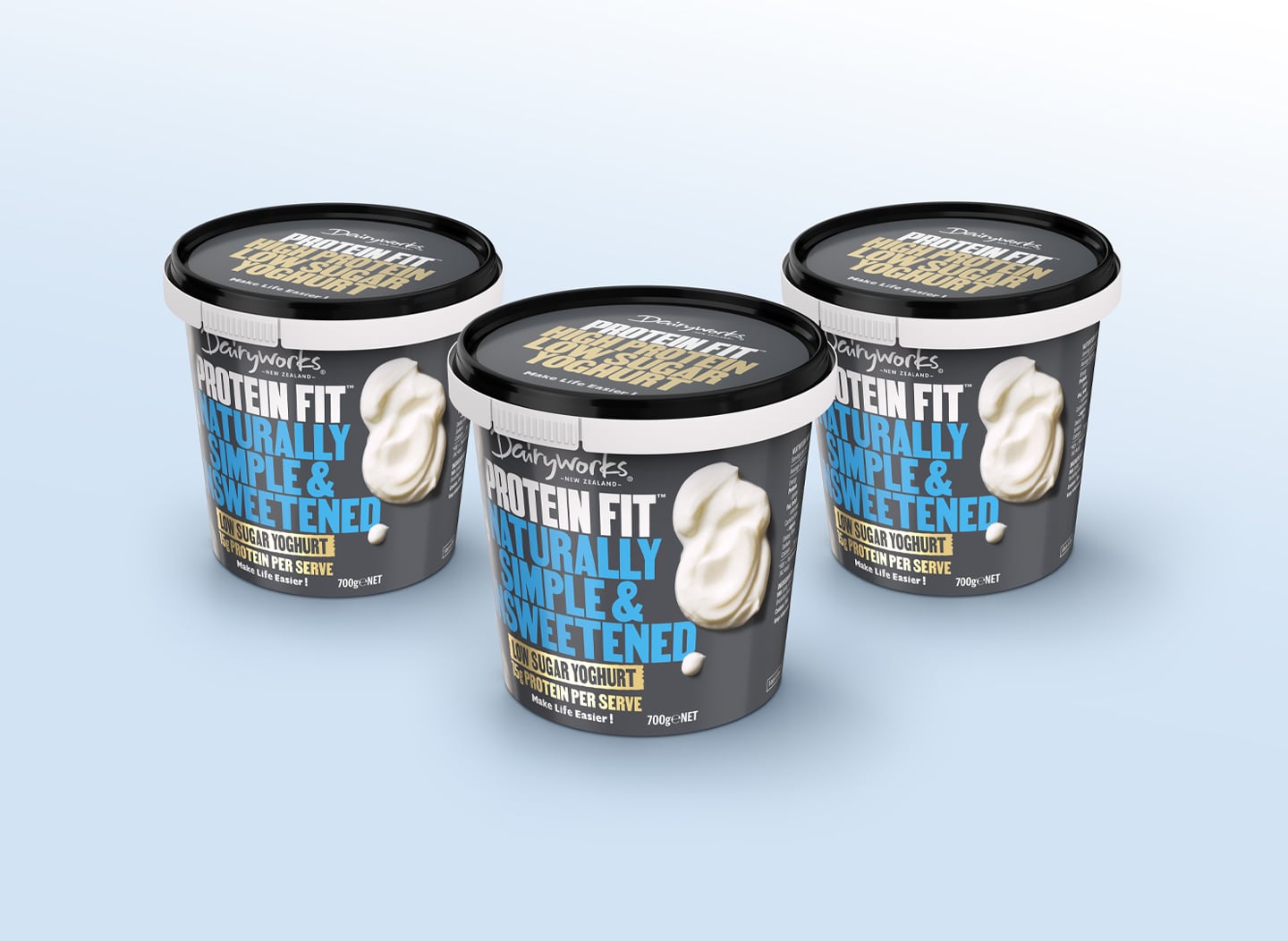 Overhead view of multiple Packit containers